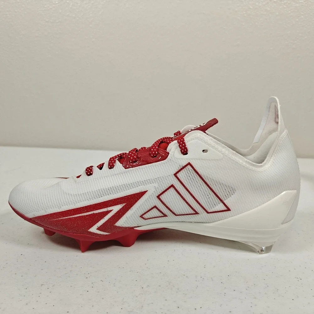 Adidas Adizero Electric Football Cleats Men's 7.5 White Red IE6288 New